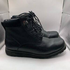 UGG Men's Seton Waterproof Chukka Boot Size12 GUC per owned black leather winter